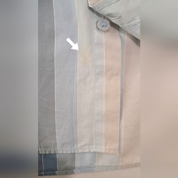Mens Ted Baker Blue Pink Stripe Buttondown French Cuff Cotton Dress Shirt 4 L - Picture 15 of 15